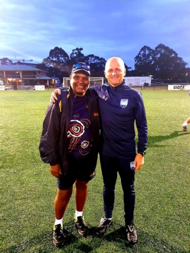 JMF coach Raylene King with Sydney FC Technical Director Kelly Cross